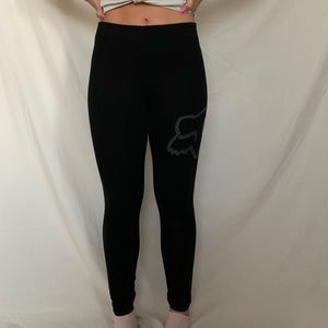 Women's Black M Fox Leggings